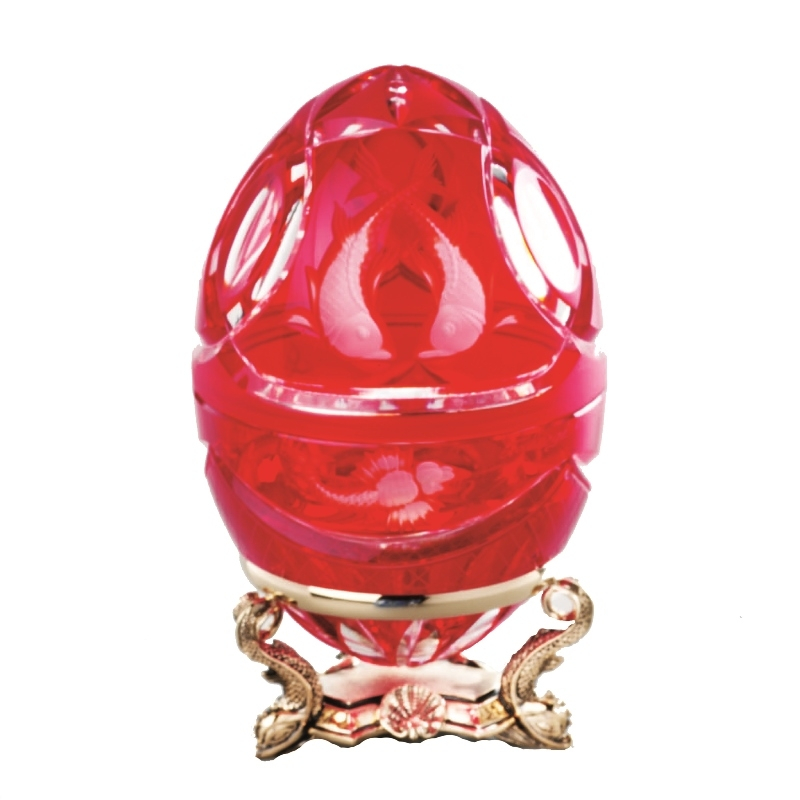 Икорница индивидуальная на подставке красная FABERGE