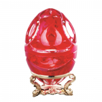 Икорница индивидуальная на подставке красная FABERGE