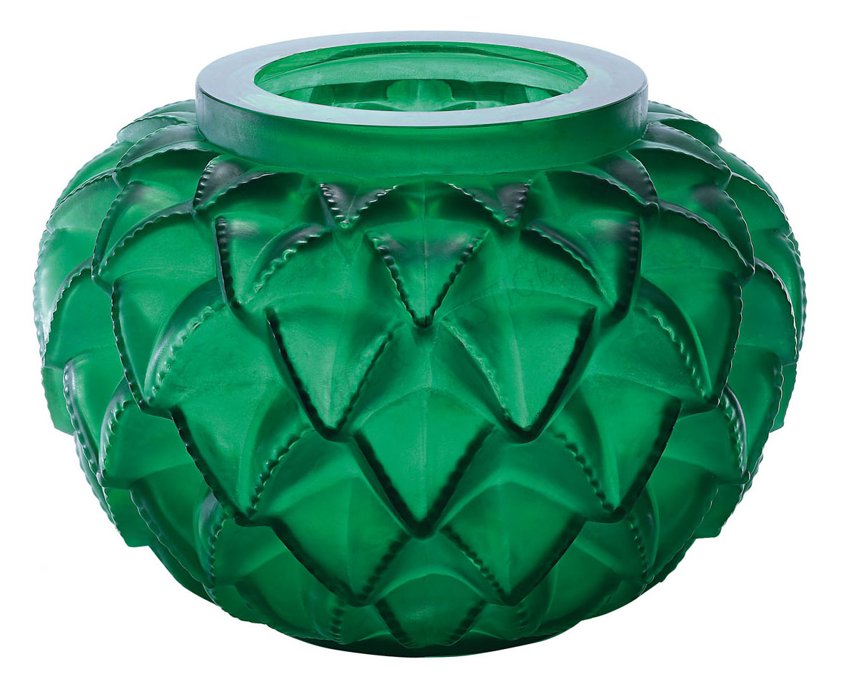 Ваза для цветов зелёная средняя "Languedoc" LALIQUE