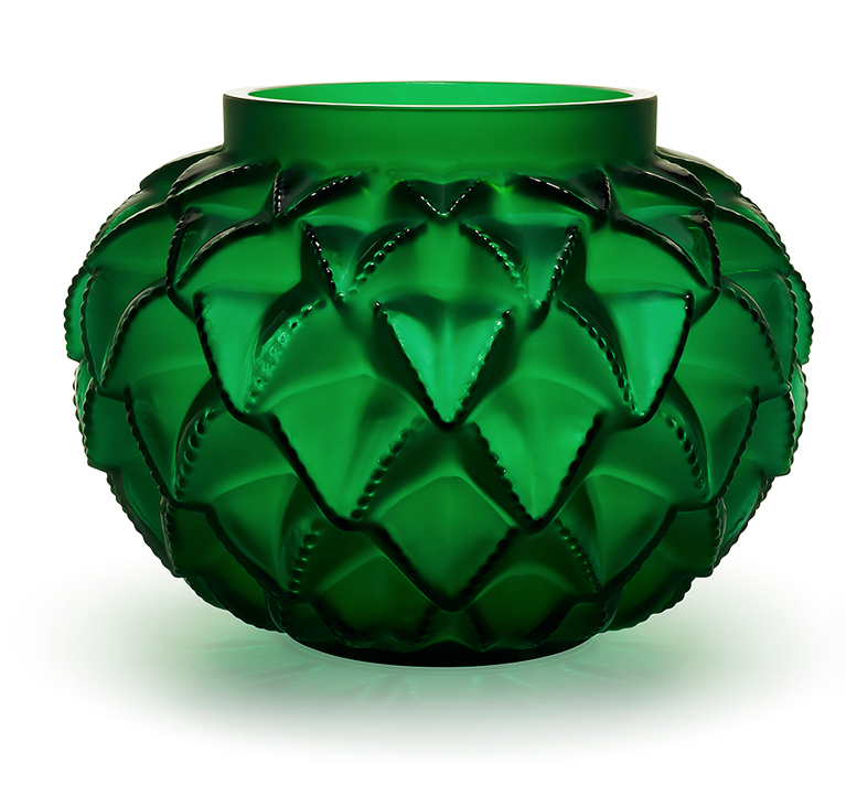 Ваза для цветов зелёная средняя "Languedoc" LALIQUE