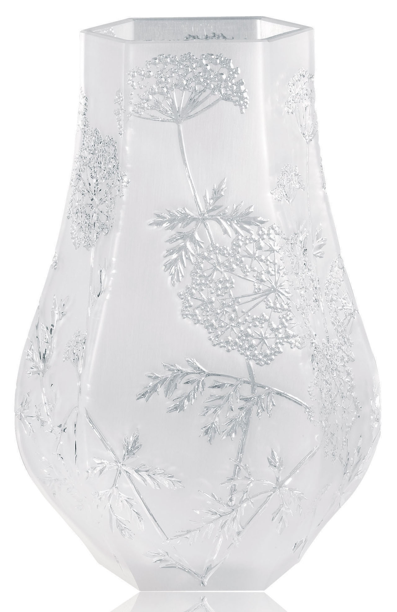 Ваза для цветов белая "Ombelles" LALIQUE