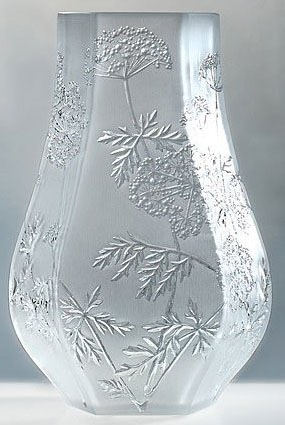Ваза для цветов белая "Ombelles" LALIQUE