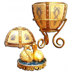 Яйцо "10 панелей с лебедем" FABERGE