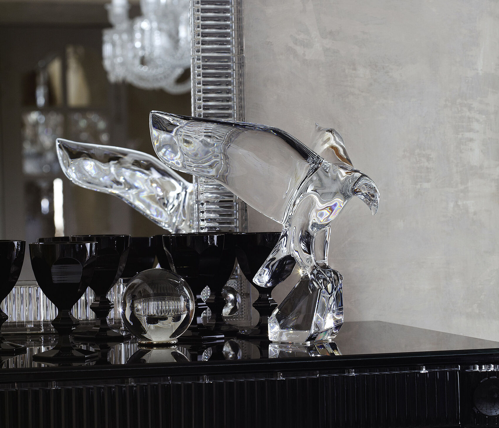 Статуэтка орел прозрачный "Aigle" Baccarat