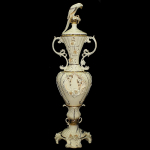 Ваза напольная с декоративной подсветкой "Попугай и виноград" Ceramiche Ferraro