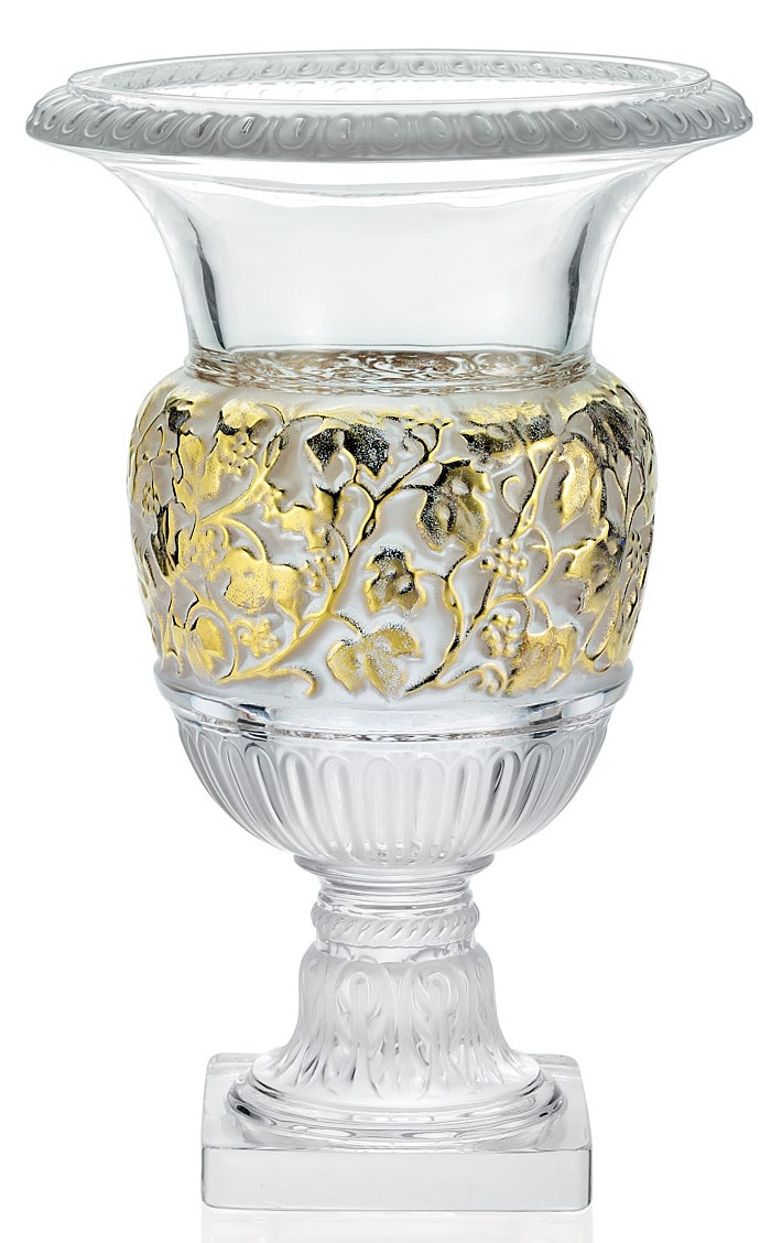 Ваза для цветов золотая "Versailles" Lalique