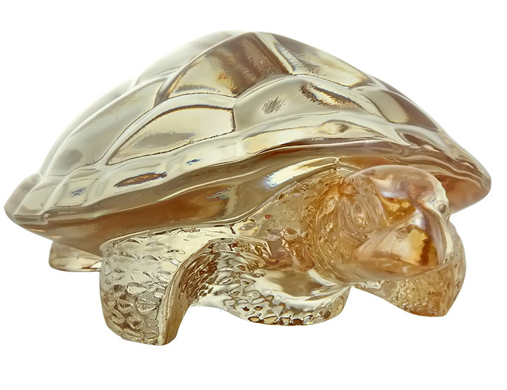 Статуэтка "Черепаха Caroline" золотая Lalique
