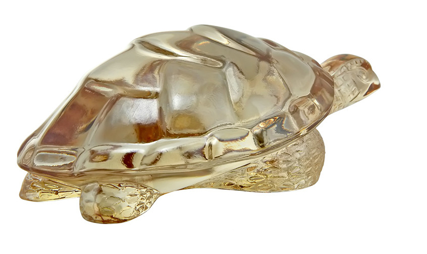 Статуэтка "Черепаха Caroline" золотая Lalique