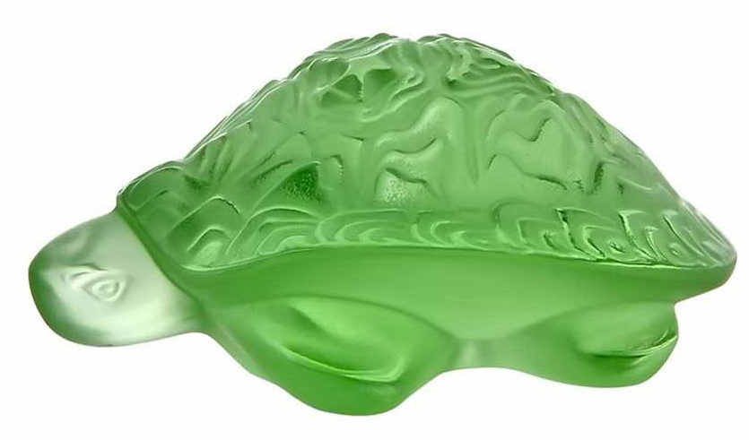 Статуэтка "Черепаха" зеленая Lalique