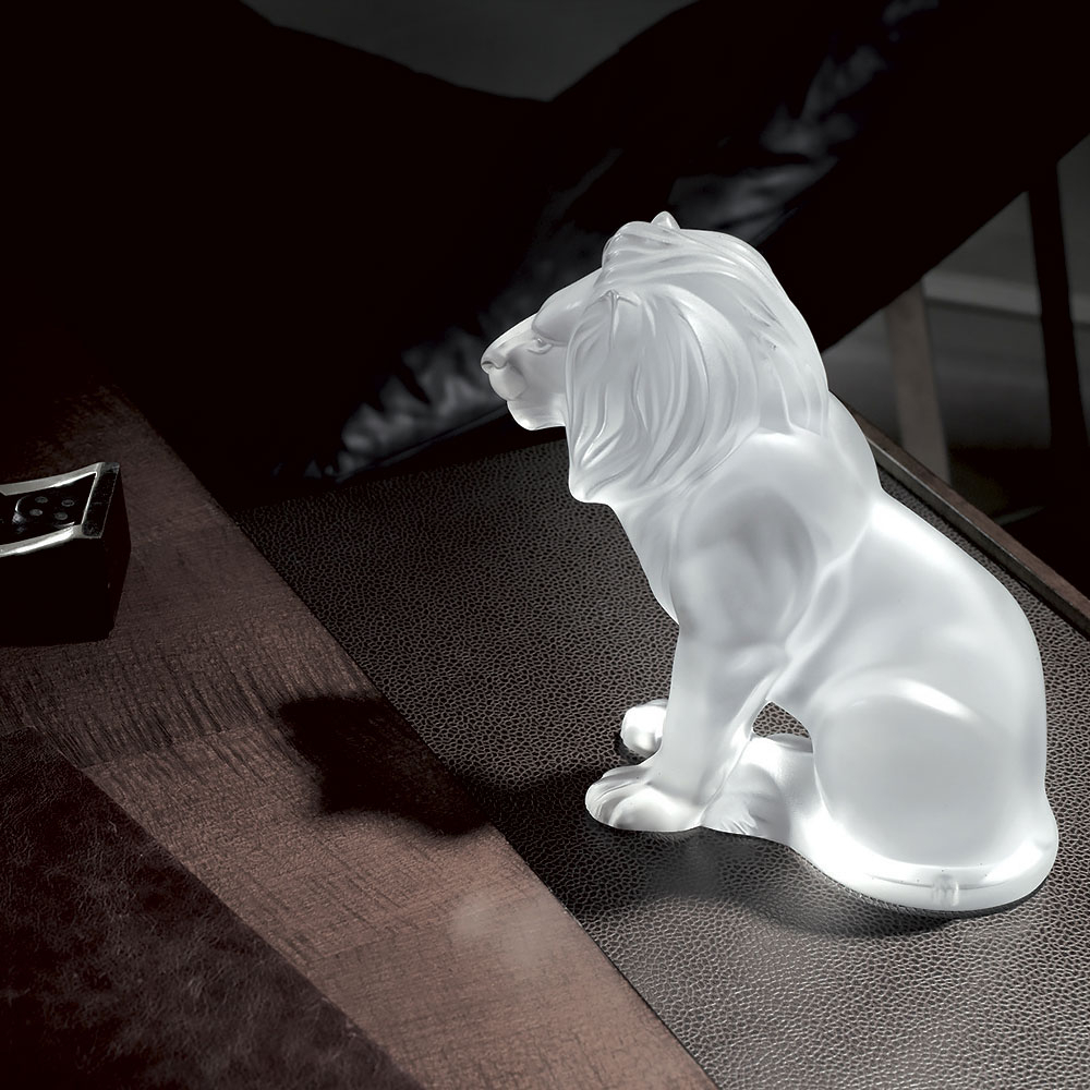 Статуэтка "Лев Bamara" прозрачный Lalique