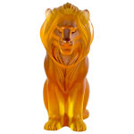 Статуэтка "Лев Bamara" янтарный Lalique
