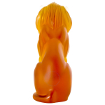 Статуэтка "Лев Bamara" янтарный Lalique