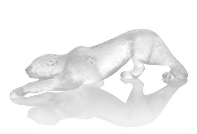 Статуэтка "Пантера Zeila" малая прозрачная Lalique