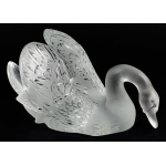 Статуэтка "Лебедь" с головой вниз прозрачный Lalique