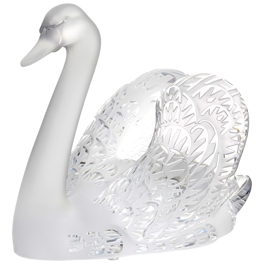 Статуэтка "Лебедь" с головой вверх прозрачный Lalique