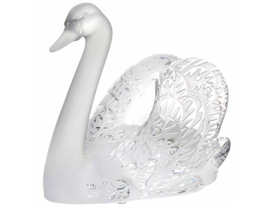 Статуэтка "Лебедь" с головой вверх прозрачный Lalique
