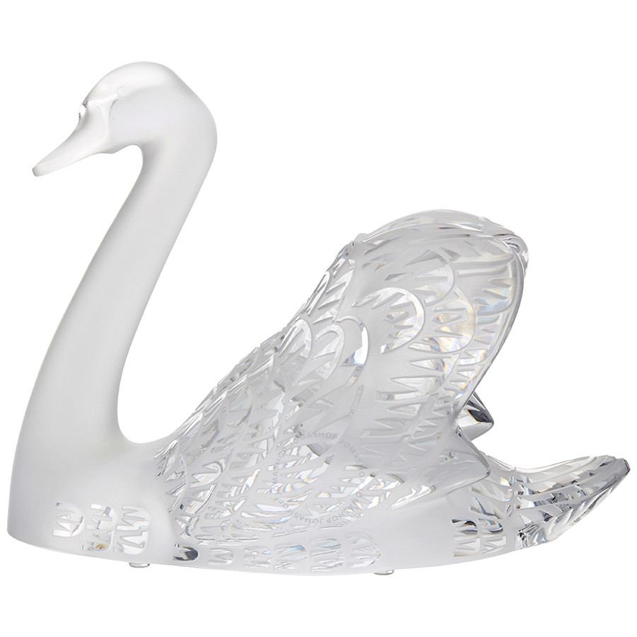 Статуэтка "Лебедь" с головой вверх прозрачный Lalique