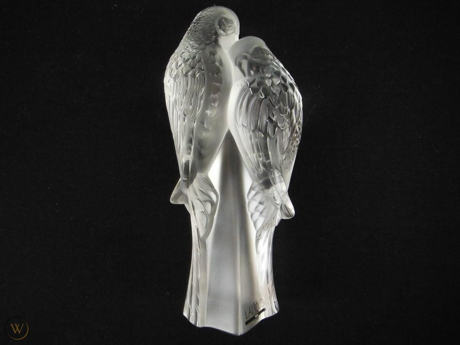 Статуэтка "Два попугая" прозрачная Lalique