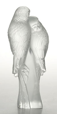 Статуэтка "Два попугая" прозрачная Lalique