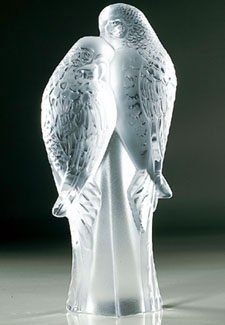 Статуэтка "Два попугая" прозрачная Lalique