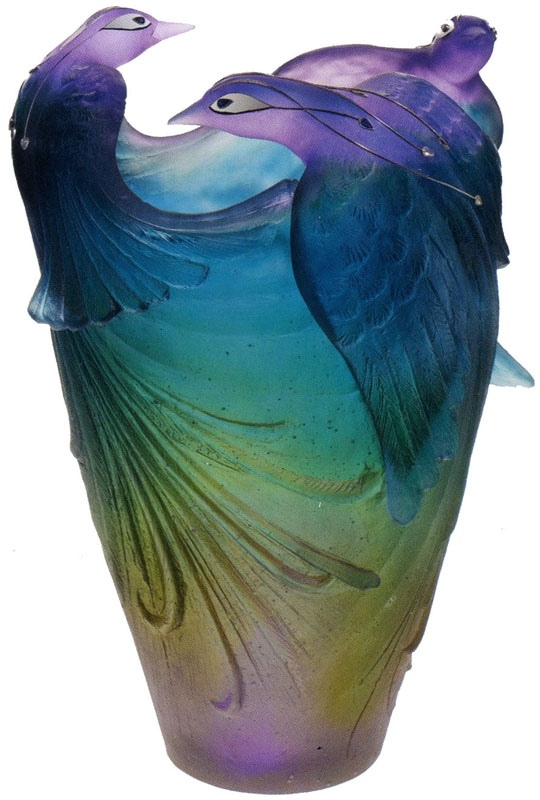 Ваза для цветов Oiseaux de Paradis Daum