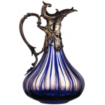 Графин для вина синий с серебром "Rocaille" FABERGE