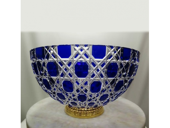 Ваза для фруктов синяя "Russian Court" FABERGE