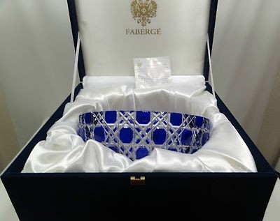 Ваза для фруктов синяя "Russian Court" FABERGE