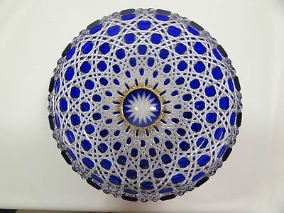 Ваза для фруктов синяя "Russian Court" FABERGE