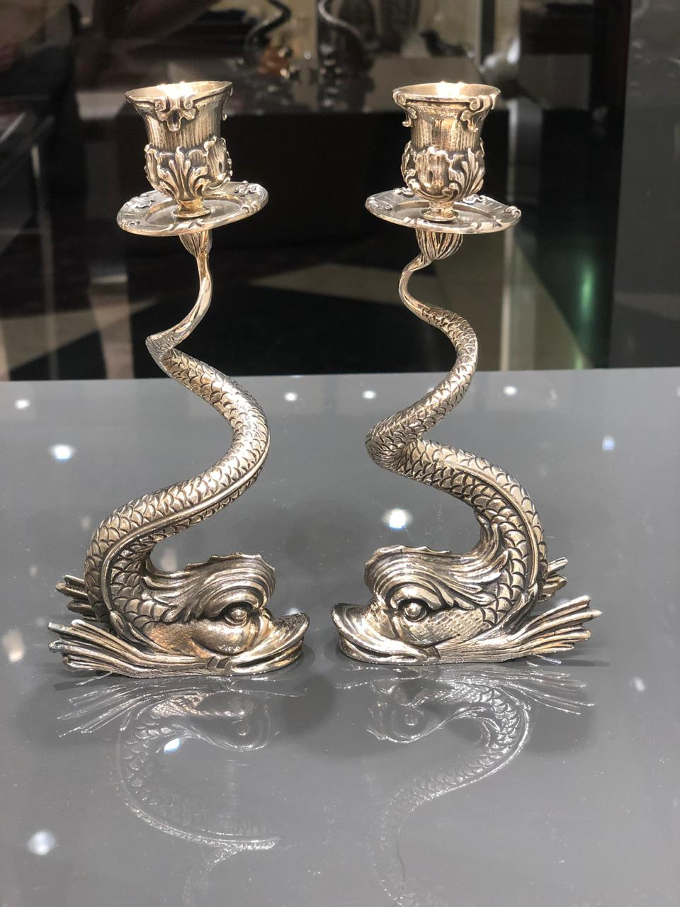Подсвечники "Dolphin" FABERGE