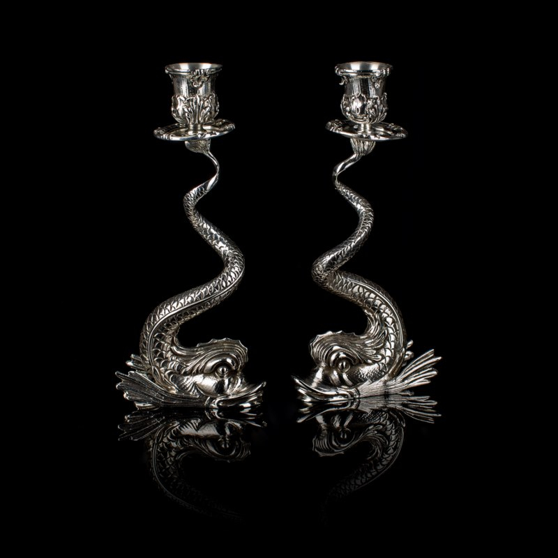 Подсвечники "Dolphin" FABERGE