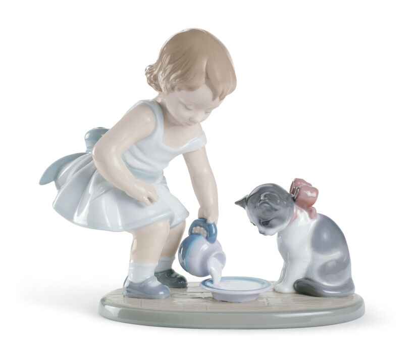 Статуэтка "Завтрак для котенка" Lladro