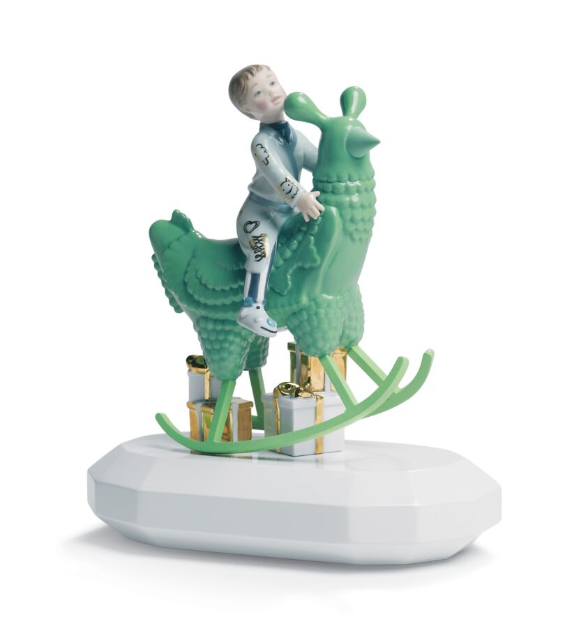 Статуэтка "Путешествие на зеленом цыпленке" Lladro