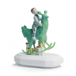 Статуэтка "Путешествие на зеленом цыпленке" Lladro