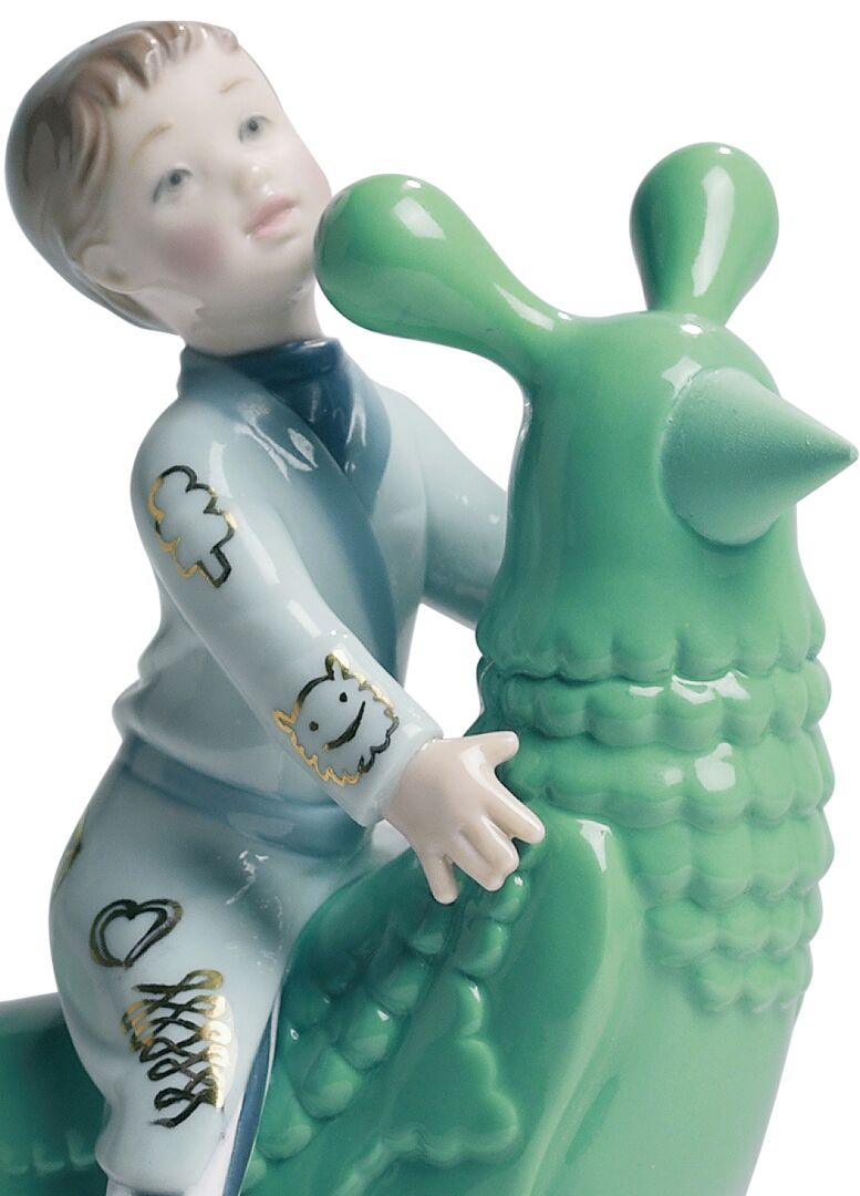 Статуэтка "Путешествие на зеленом цыпленке" Lladro