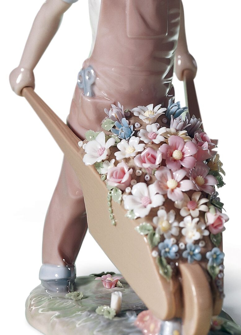 Статуэтка "Тележка с цветами" Lladro