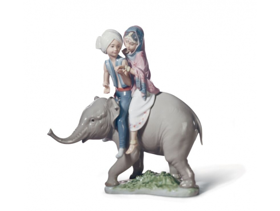 Статуэтка "Индийские дети на слоне" Lladro
