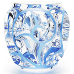 Ваза для цветов прозрачная с голубой патиной (малая) "Tourbillons" Lalique