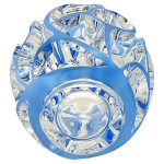 Ваза для цветов прозрачная с голубой патиной (малая) "Tourbillons" Lalique