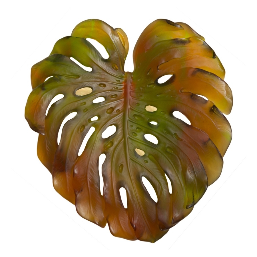 Лист настенный Monstera зел.- оранж. SF Daum