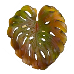 Лист настенный Monstera зел.- оранж. SF Daum