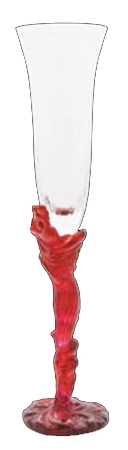 Набор из 2-х красных фужеров для шампанского "Louis XV" Daum