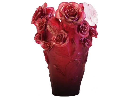 Ваза для цветов "Rose Passion" красно-белая (h=35) Daum (Лимитированная серия 375 экз.)