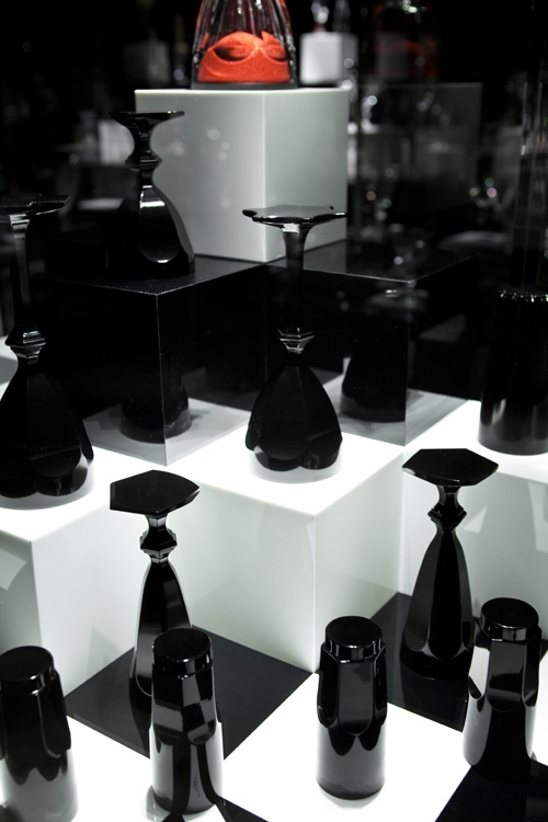 Набор из 12-ти фужеров+платок "Jeu de Dames en Noir" 170 экз. "Philippe Starck Darkside" Baccarat