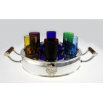 Набор "Tsar Ice Shots" из икорницы, подноса и 6-ти рюмок FABERGE