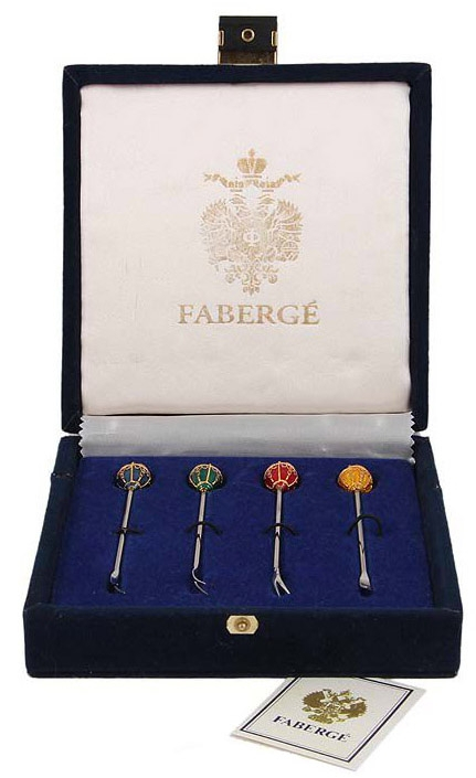 Набор "Imperial Egg" из 4-х вилок для коктейля FABERGE