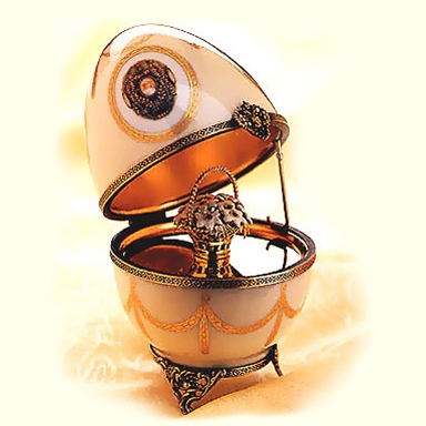Яйцо музыкальное "Корзинка" Faberge