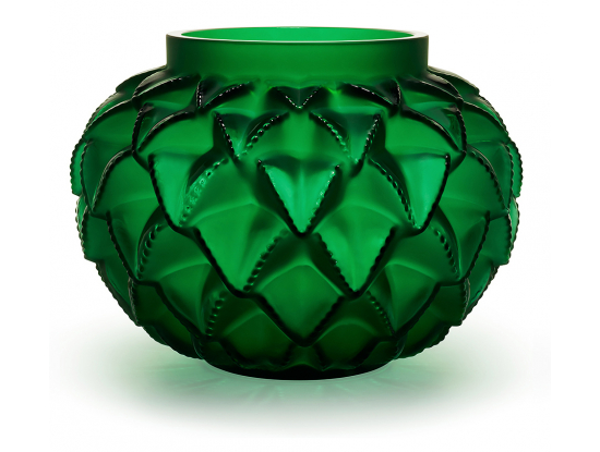Ваза для цветов зелёная большая "Languedoc" Lalique