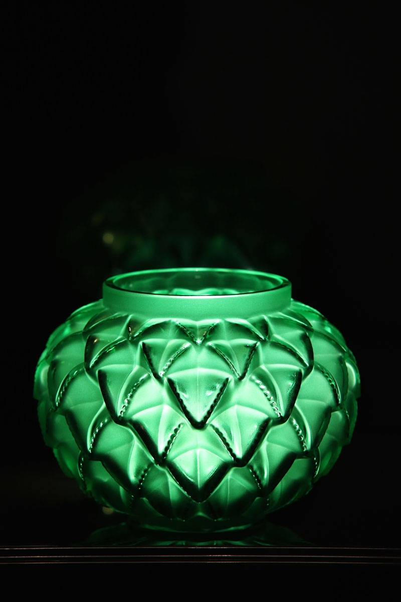 Ваза для цветов зелёная большая "Languedoc" Lalique