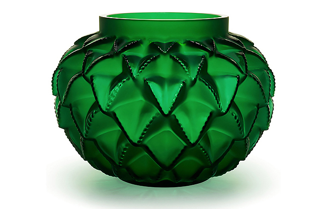 Ваза для цветов зелёная малая "Languedoc" Lalique